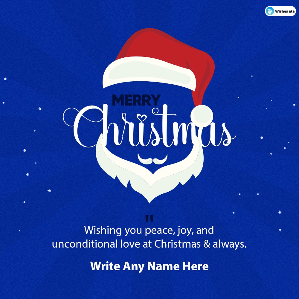 Creative Santa Claus Face Merry Christmas Card Image