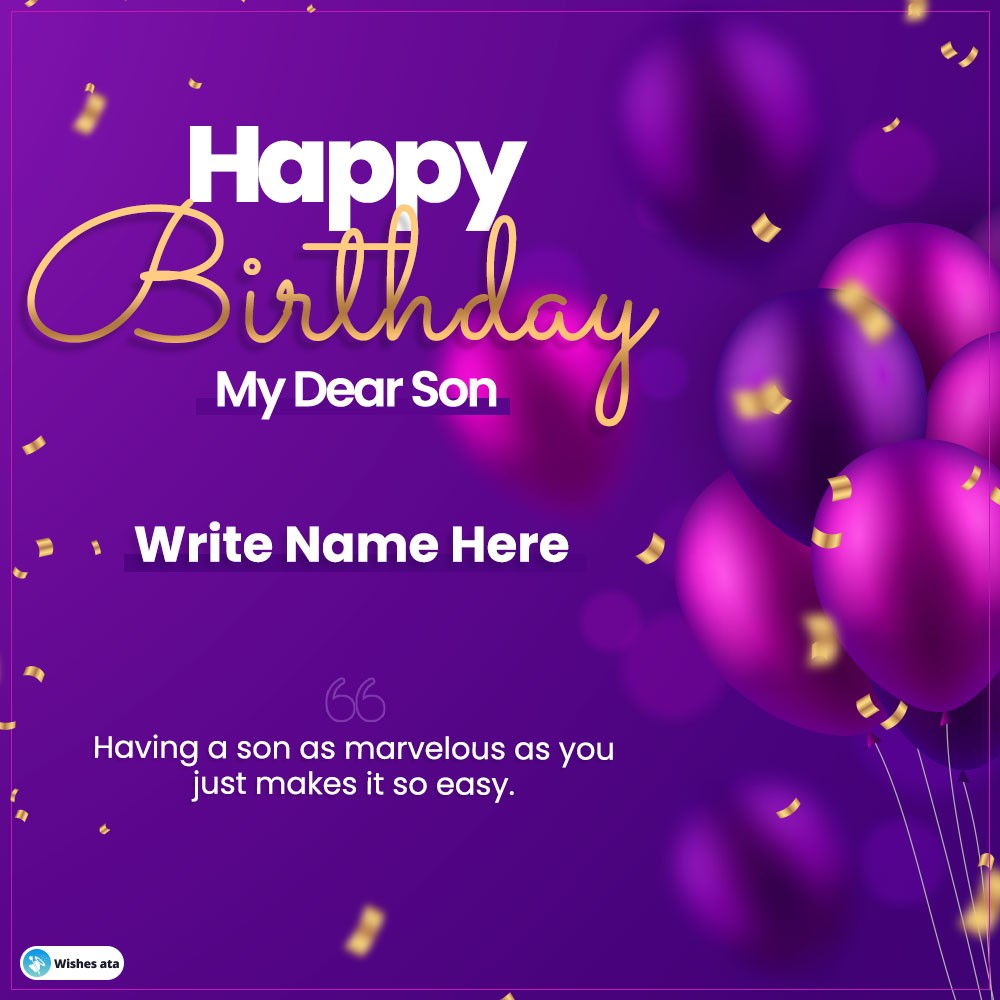 Shiny and purple background happy birthday card