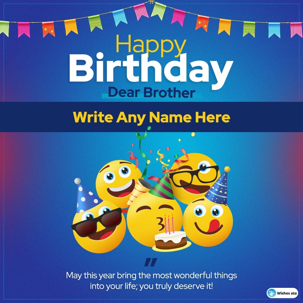 Emoji faces happy birthday card